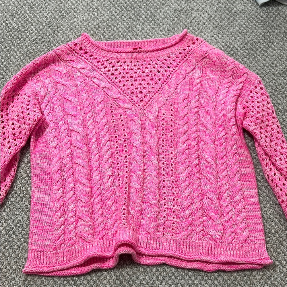 Lilly Pulitzer Pink Cable Knit Cardigan